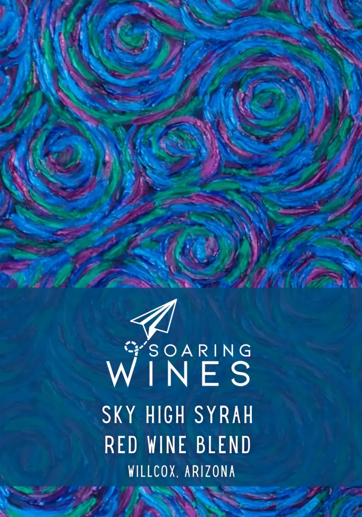 Arizona Wine Label Design - Soaring Wines Sky High Syrah Blend Willcox